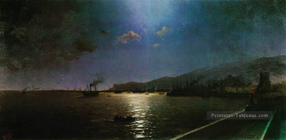 Ivan Aivazovsky premier train à feodosia Paysage marin Peintures à l'huile